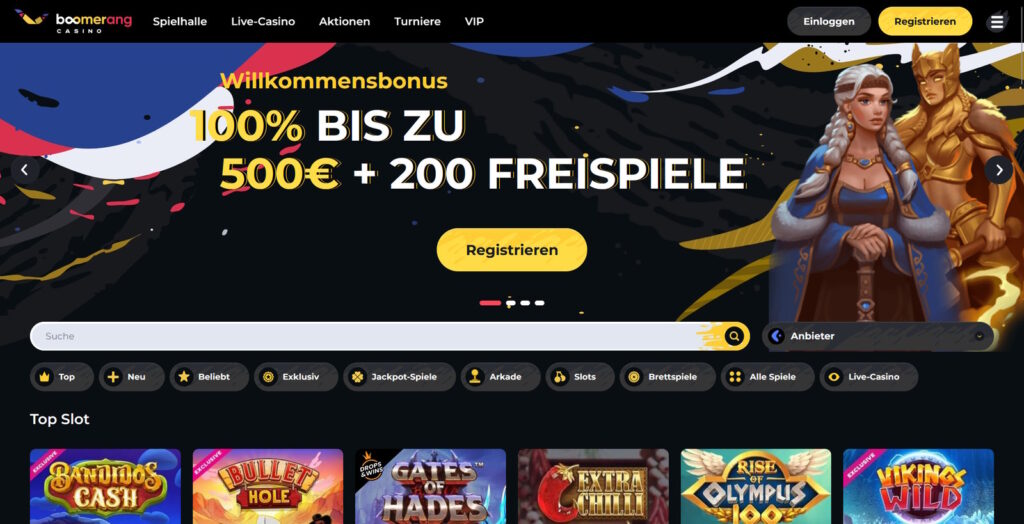 Boomerang Casino Startseite